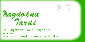 magdolna tardi business card